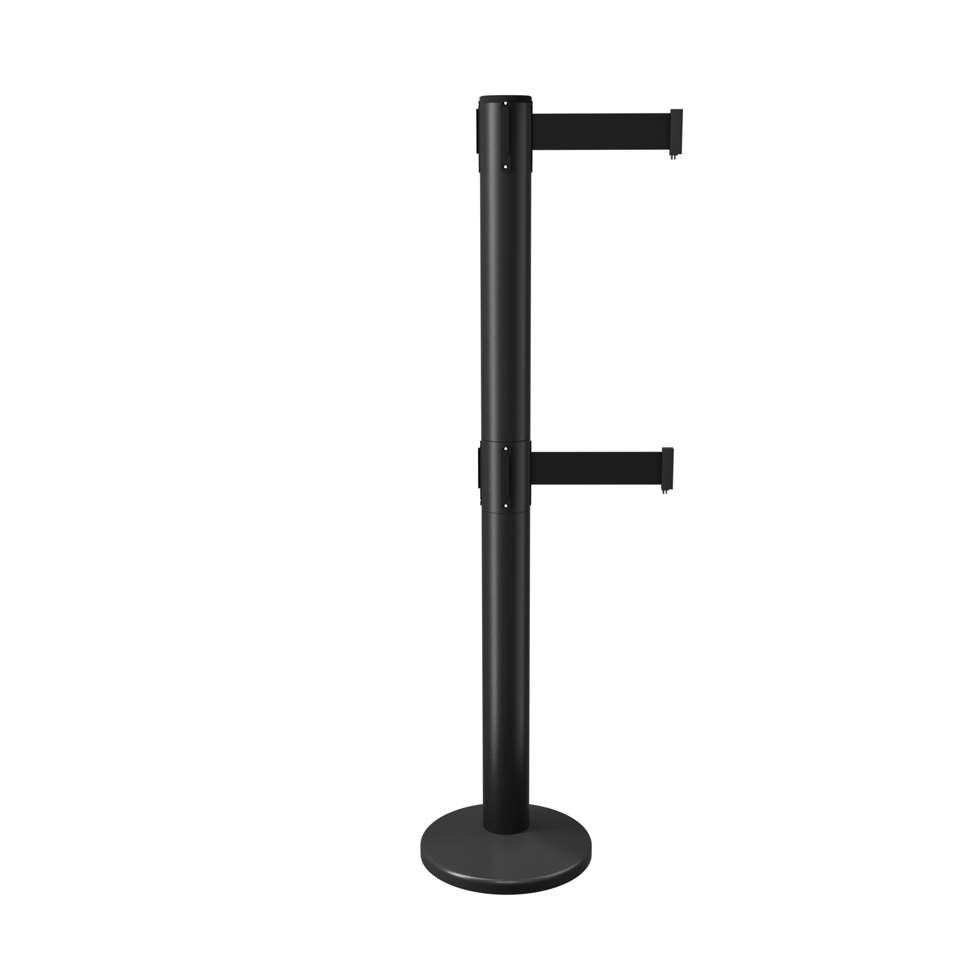 Magnetic QueuePro 250 Twin Retractable Belt Barrier Black